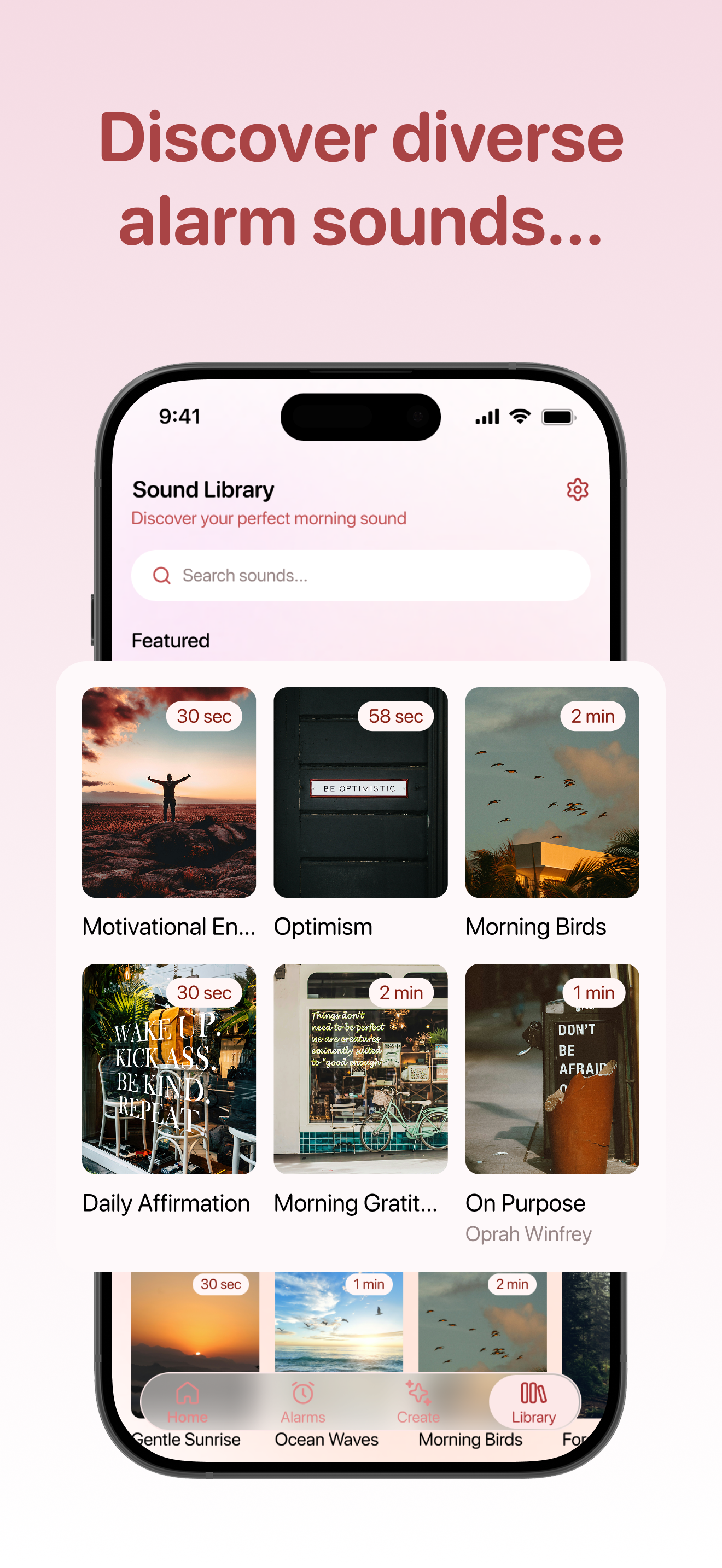 Morning Mantra alarm screen 3